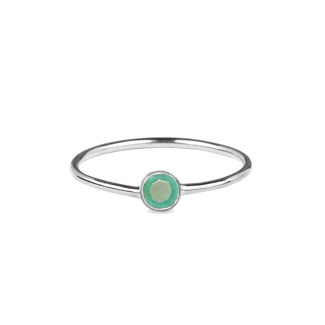 Dipta Tiny Single Bubble Ring - Emerald | BITS OF BALI JEWELRY