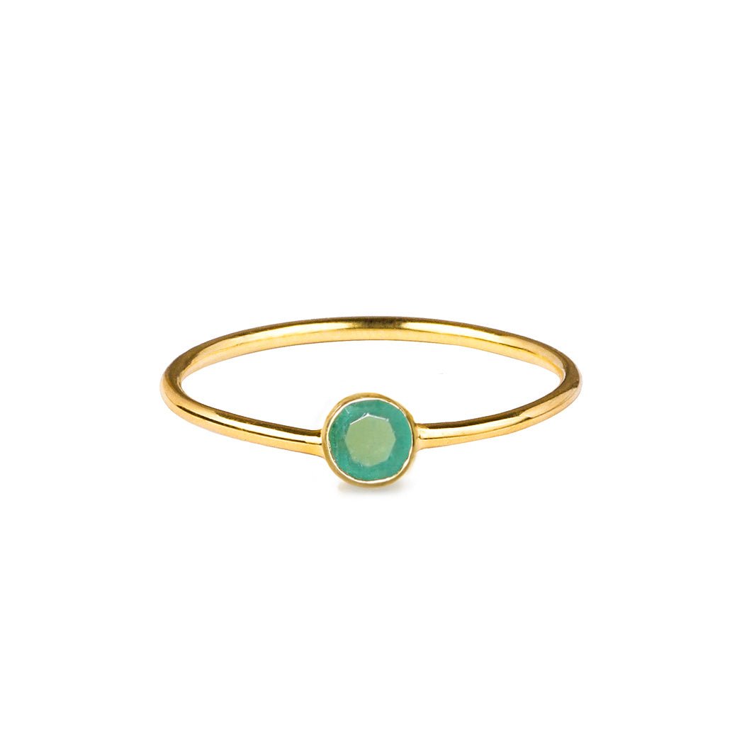 Dipta Tiny Single Bubble Ring - Emerald | BITS OF BALI JEWELRY