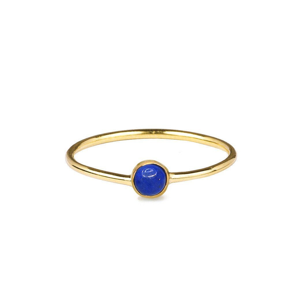 Dipta Tiny Single Bubble Ring - Lapis Lazuli | BITS OF BALI JEWELRY