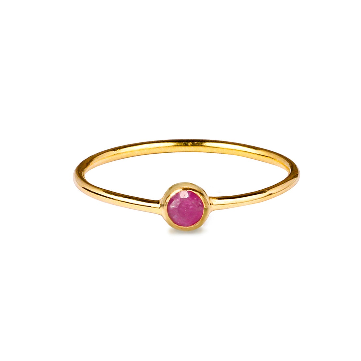 Dipta Tiny Single Bubble Ring - Ruby | BITS OF BALI JEWELRY