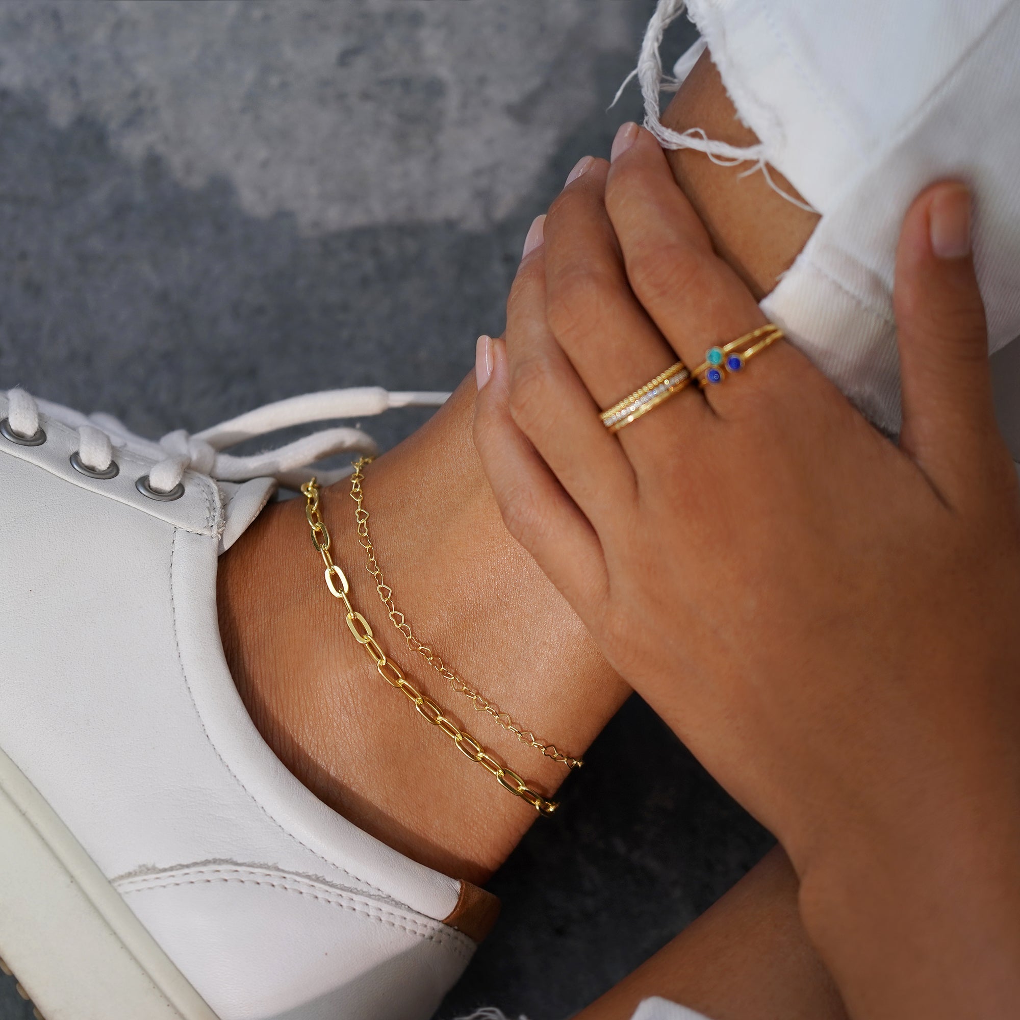 Essential Large Cable Anklet | BITS OF BALI JEWELRY