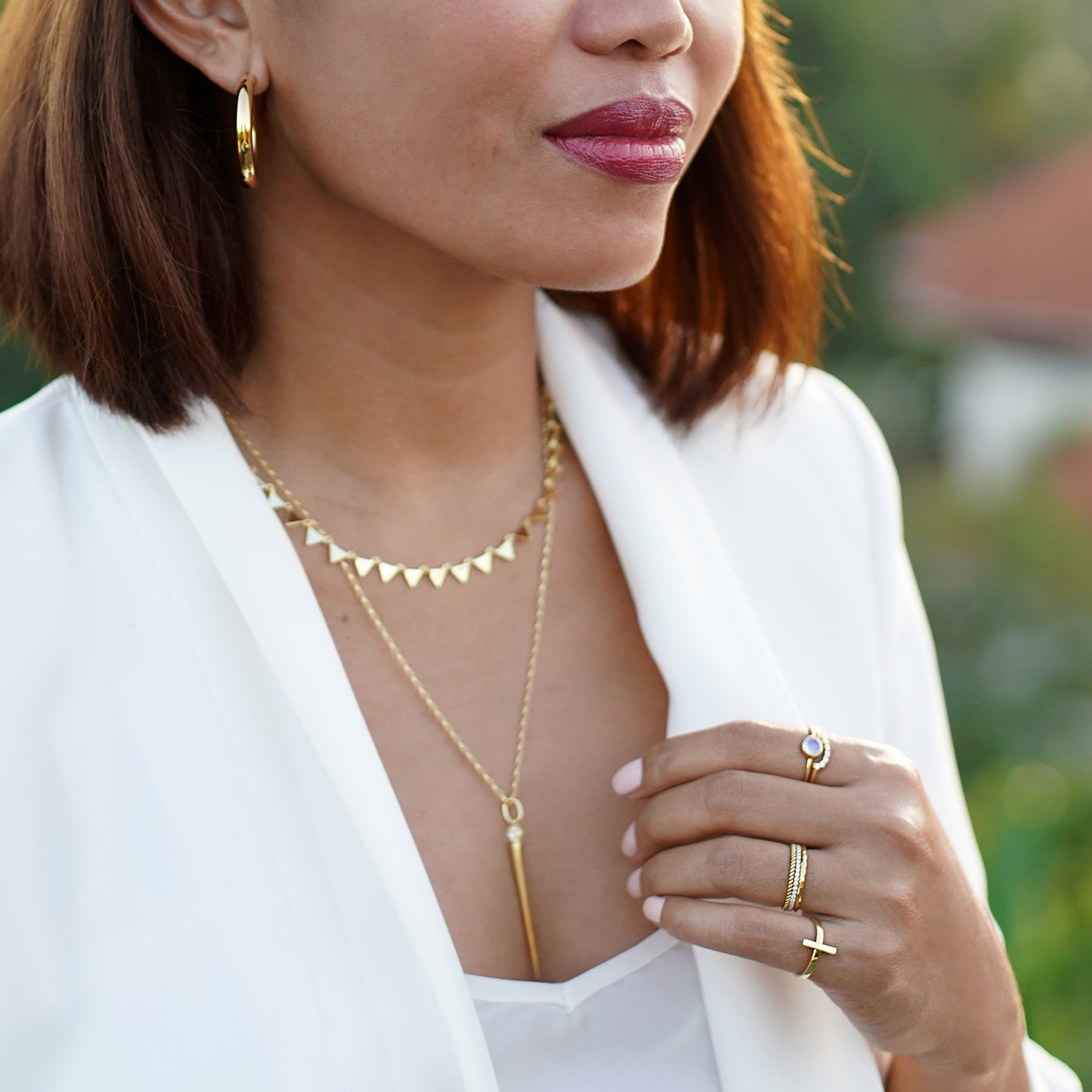 Essential Needle Necklace - Rectangle Cable | BITS OF BALI JEWELRY