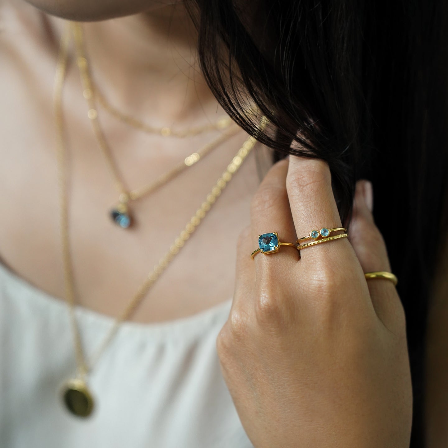 Essential Round Necklace - Rectangle Cable | BITS OF BALI JEWELRY