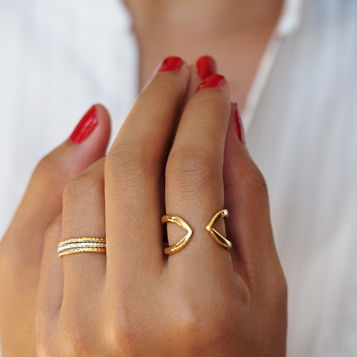 Giri Double Triangle Ring | BITS OF BALI JEWELRY