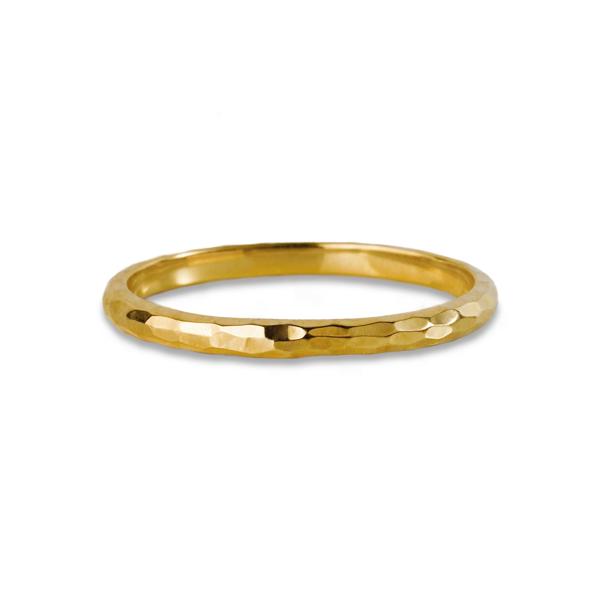 Giri Hammered Band Ring Solid 18K Gold