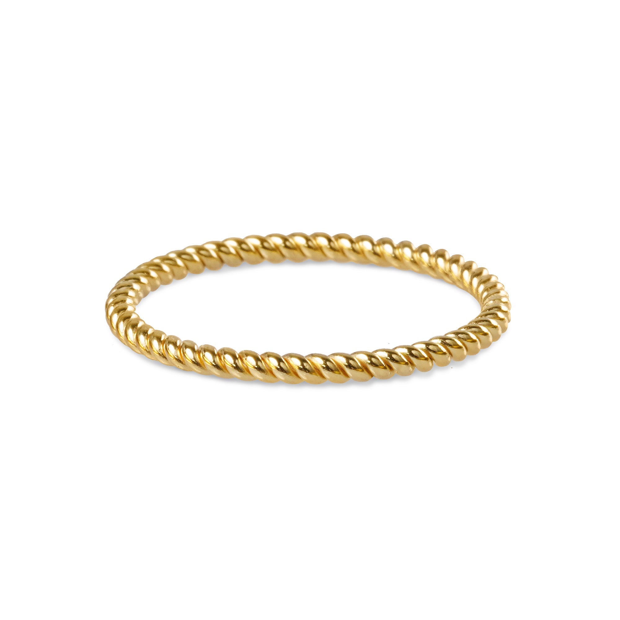 Giri Twist Band Ring - Solid 18K Gold | BITS OF BALI JEWELRY