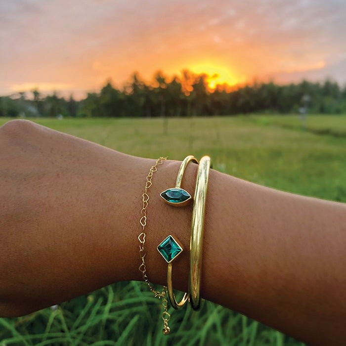 Gita Bracelet - Green Quartz | BITS OF BALI JEWELRY