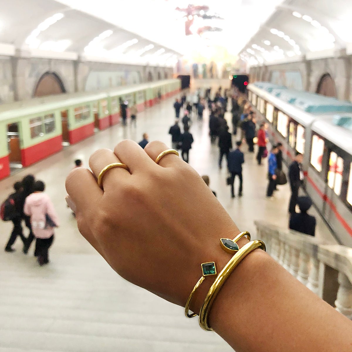 Gita Bracelet - Green Quartz | BITS OF BALI JEWELRY