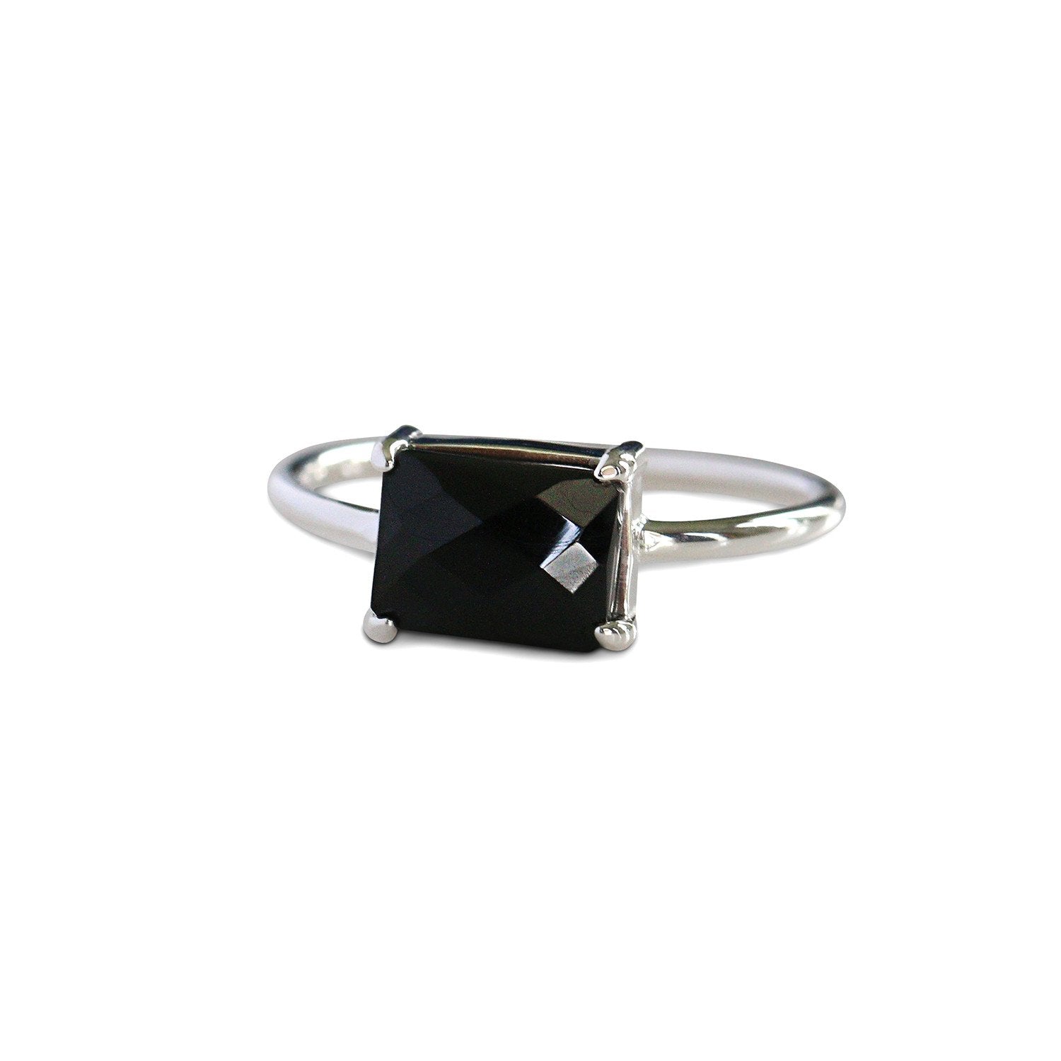 Gita Single Baguette Ring - Black Onyx | BITS OF BALI JEWELRY