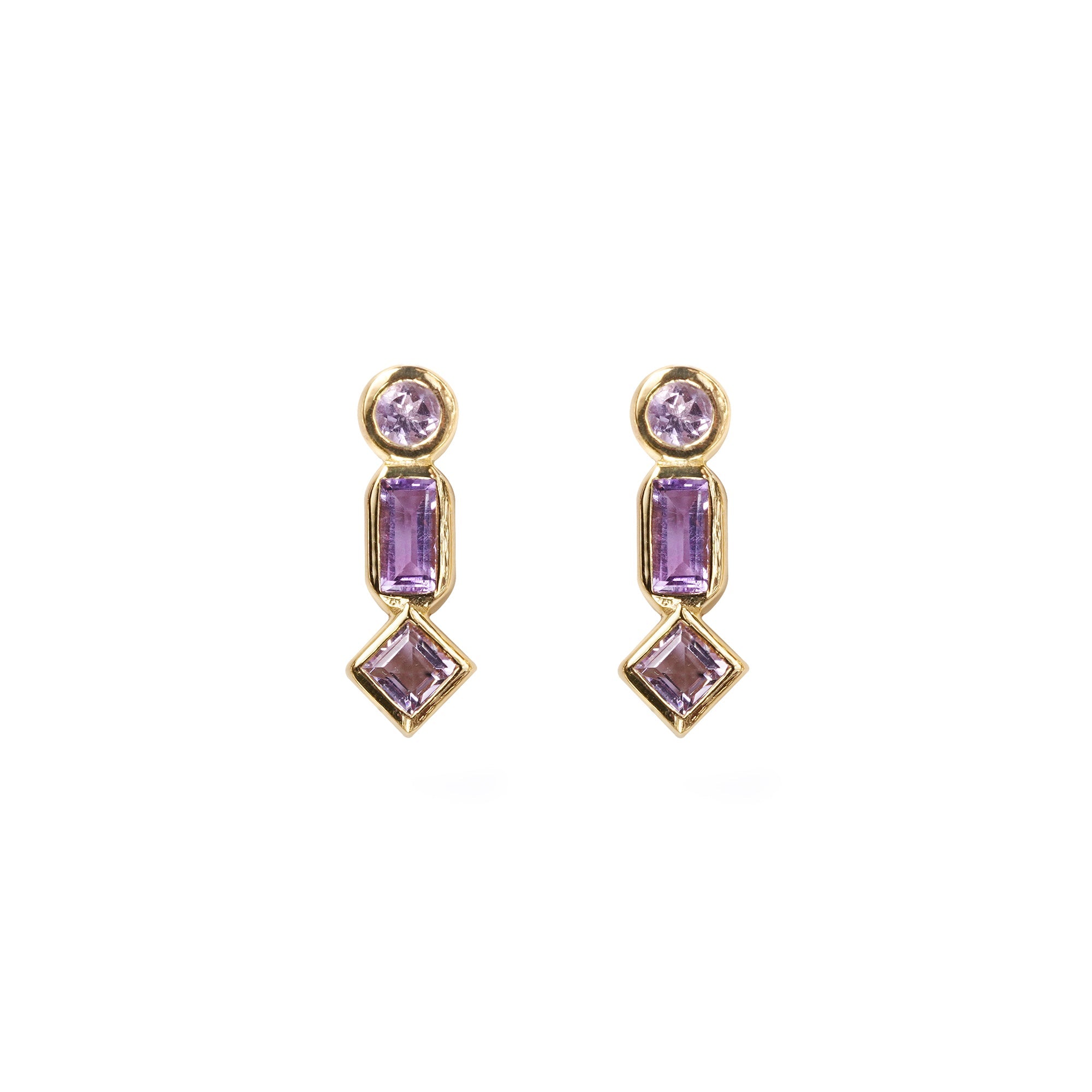 Indira Pink Amethyst Earrings | BITS OF BALI JEWELRY