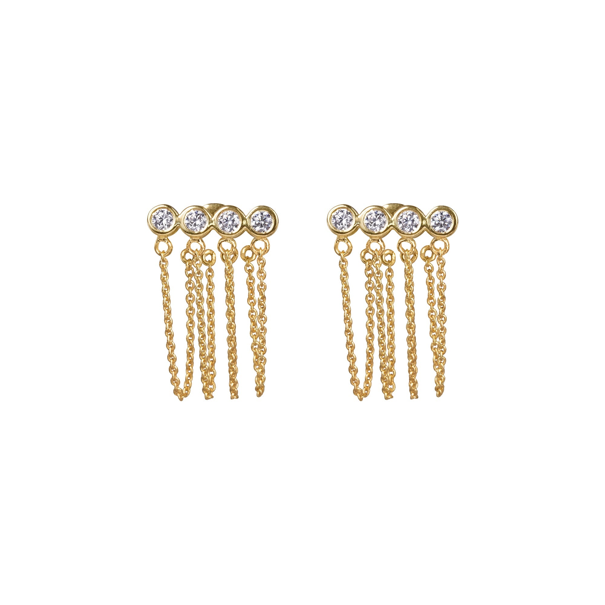 Panca White Cubic Zirconia Earrings | BITS OF BALI JEWELRY