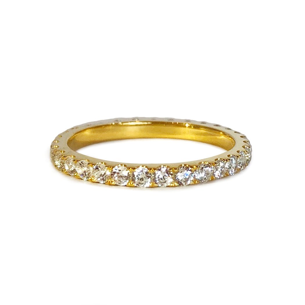 Tara Pave 2mm White Cz Ring | BITS OF BALI JEWELRY