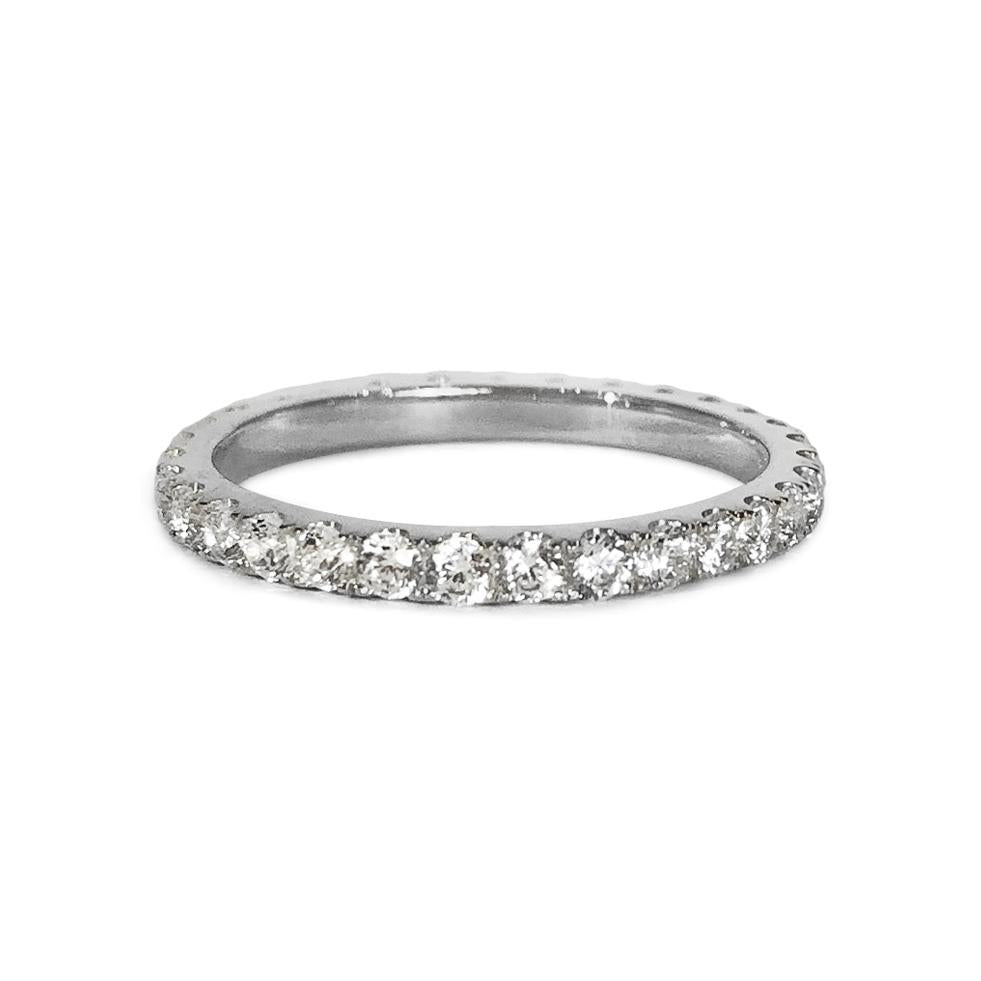 Tara Pave 2mm White Cz Ring | BITS OF BALI JEWELRY