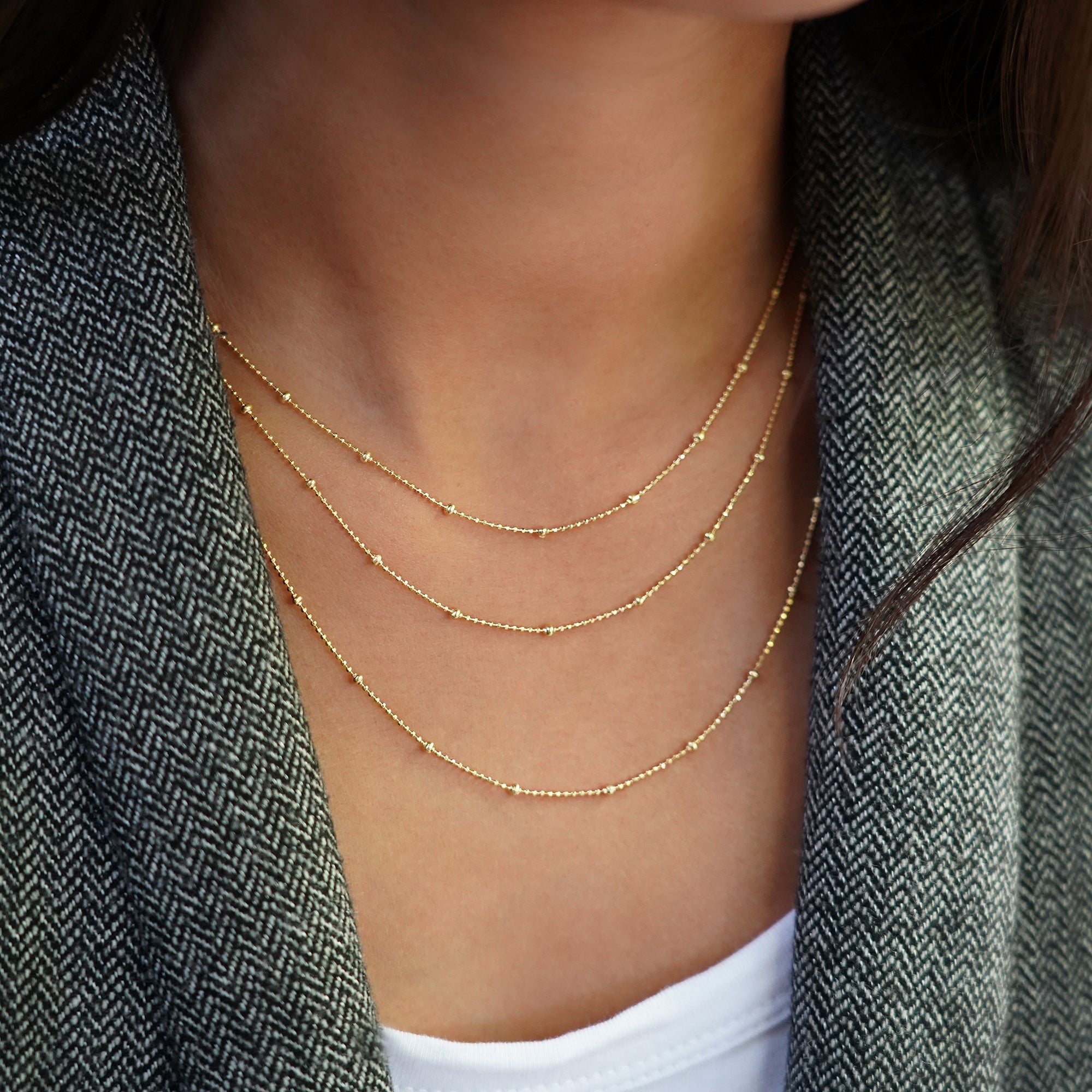 Triple Chain Necklace | BITS OF BALI JEWELRY