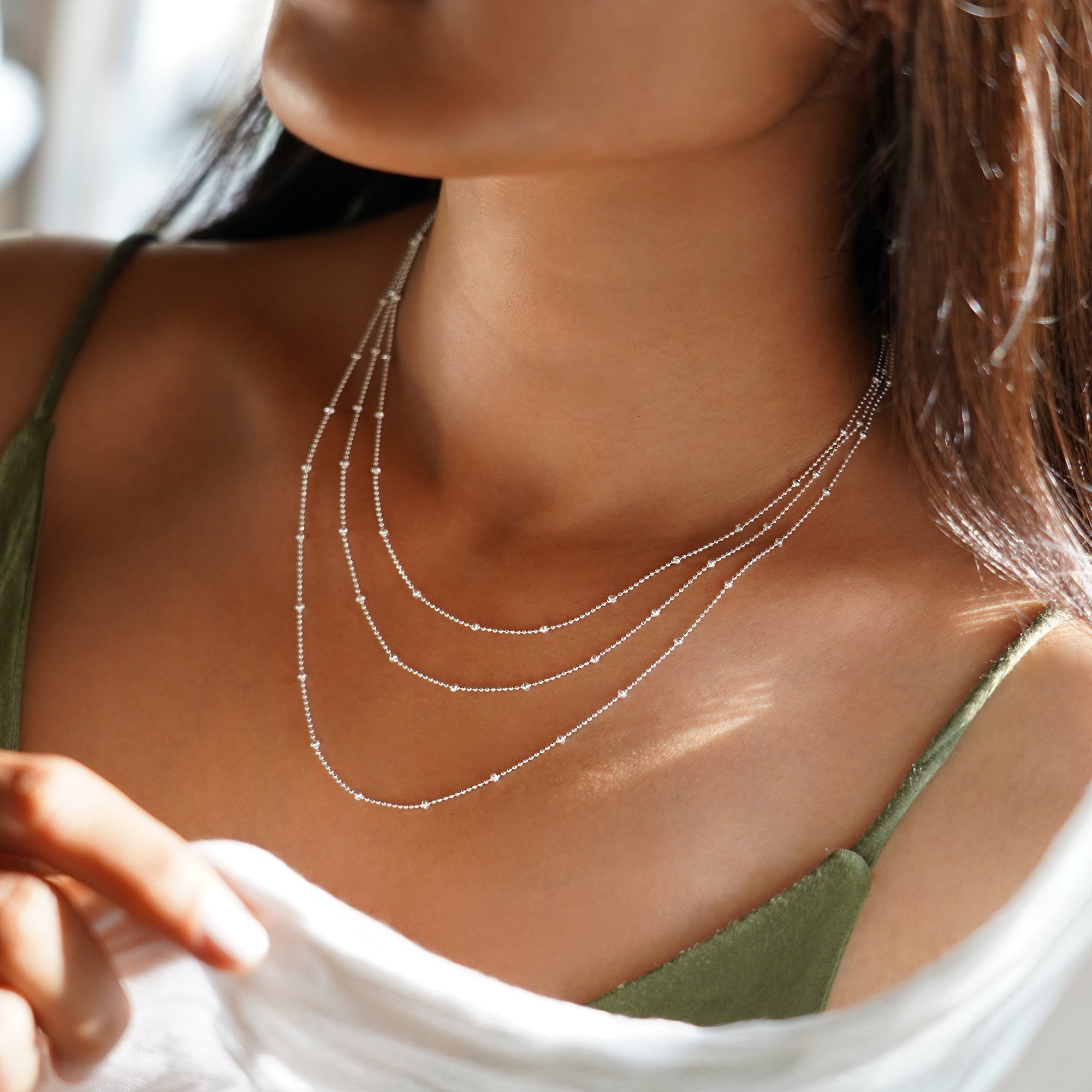 Triple Chain Necklace | BITS OF BALI JEWELRY