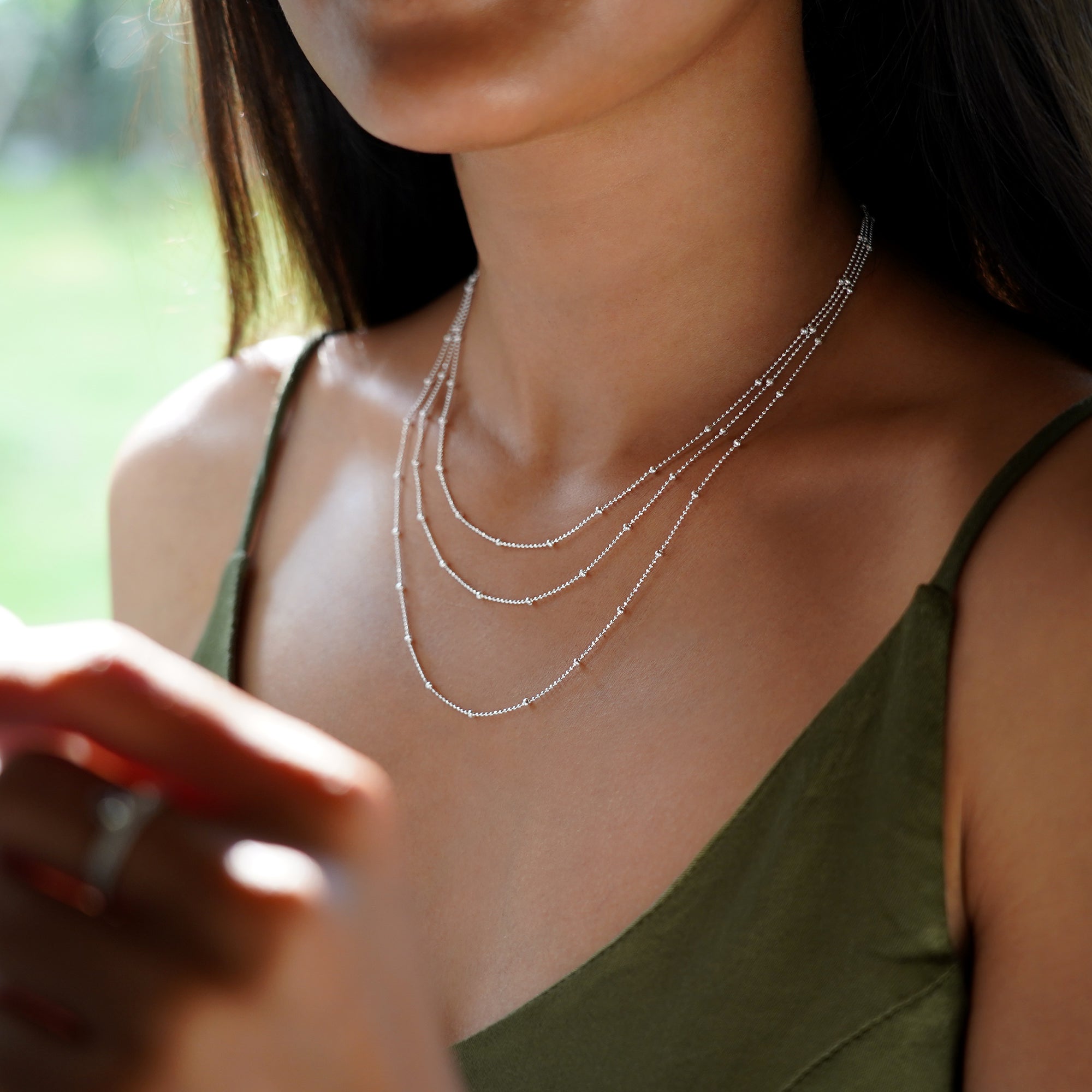 Triple Chain Necklace | BITS OF BALI JEWELRY