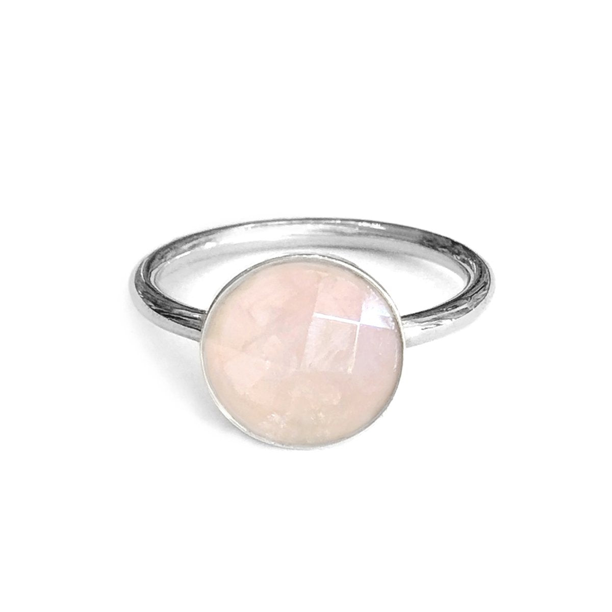 Vira Bold Ring - Round Rose Quartz | BITS OF BALI JEWELRY