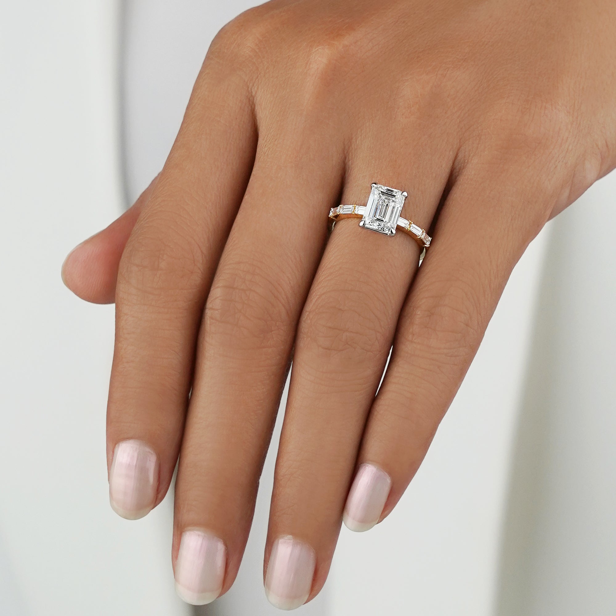 2.65 Carat Emerald Diamonds Ring - Solid 18K Yellow & White Gold | BITS OF BALI JEWELRY