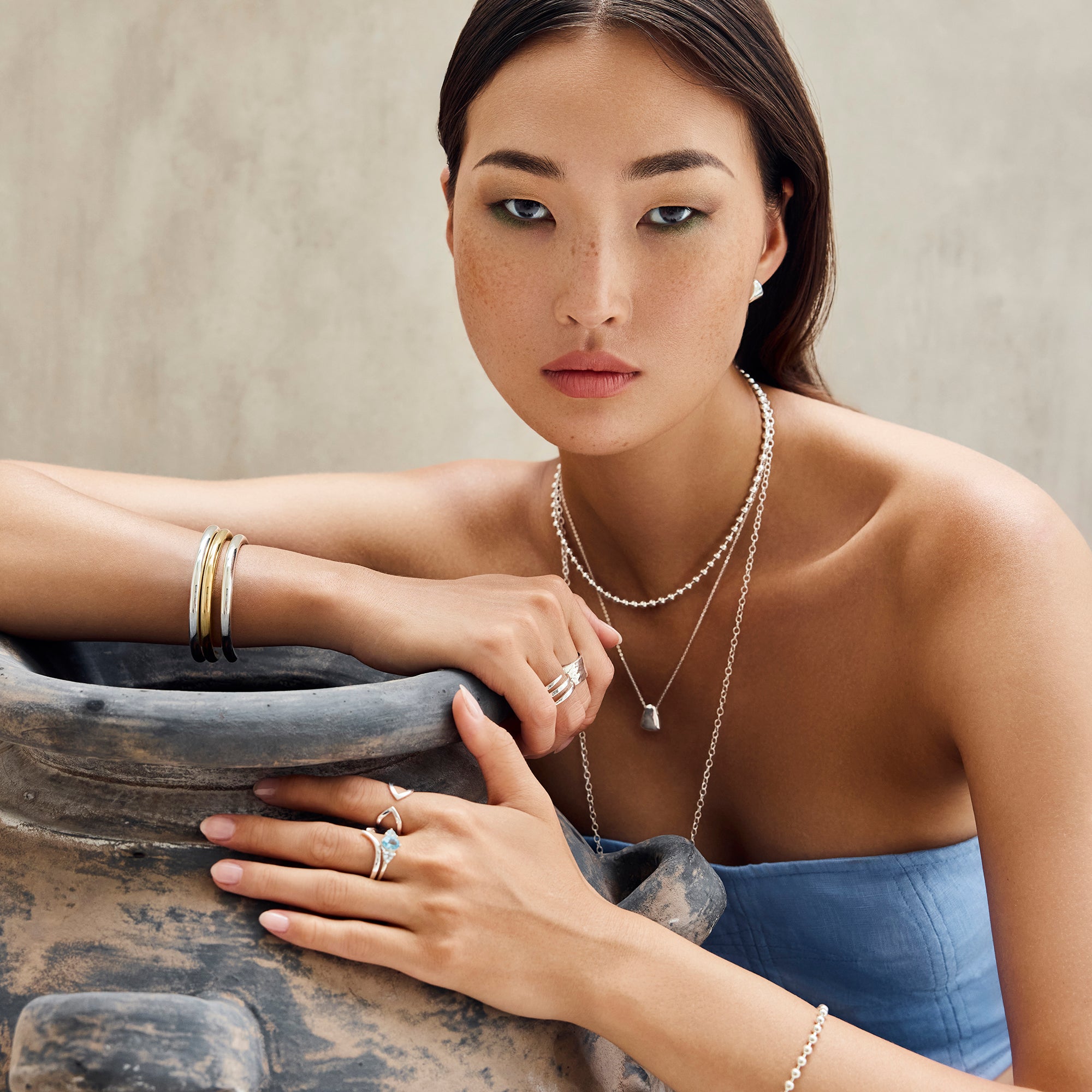 Giri Plain Bold Bangle - Sterling Silver | BITS OF BALI JEWELRY