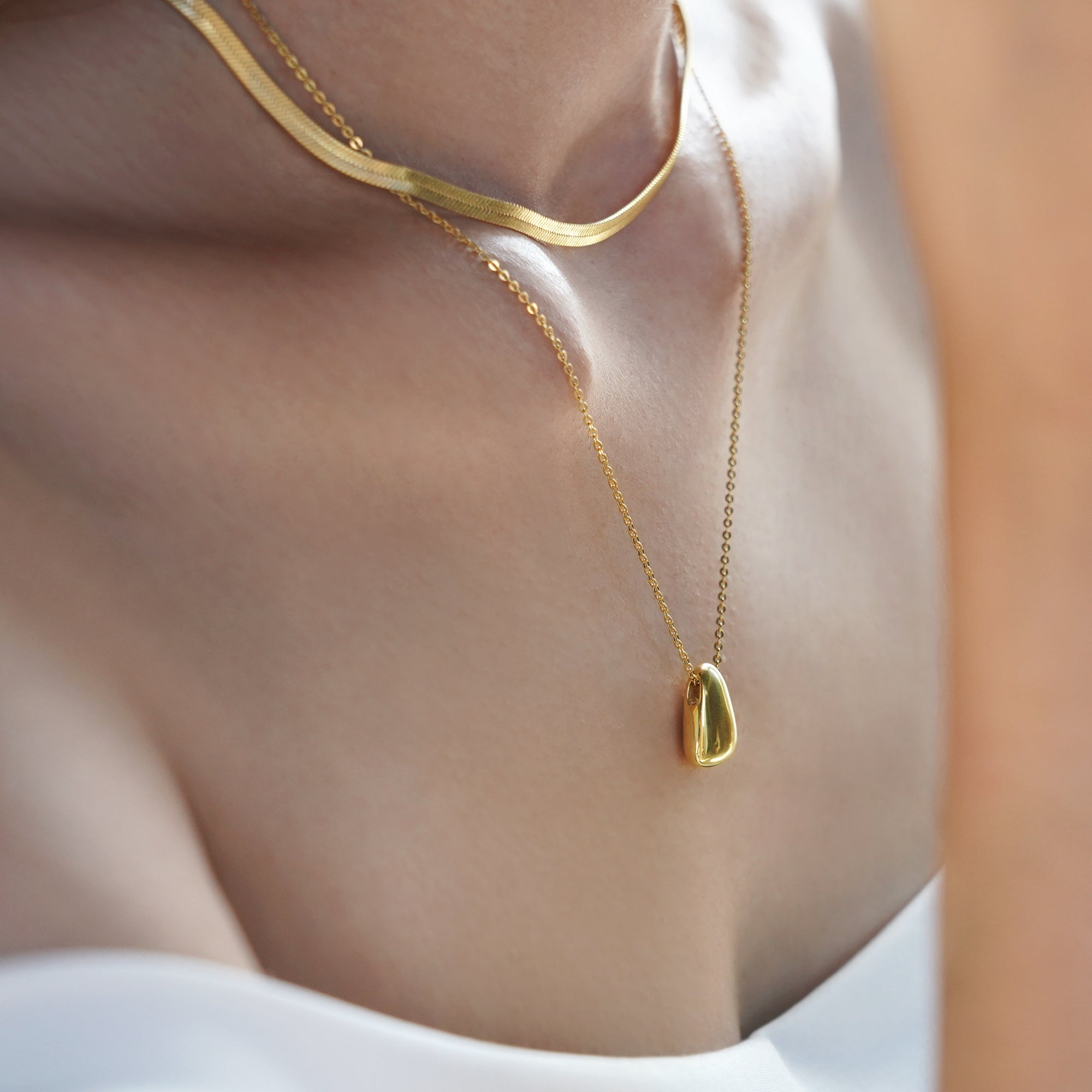 Liquid Drop Necklace - With Engraving | BITS OF BALI JEWELRY