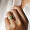 EMERALD RING - SOLID 18K YELLOW GOLD