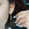 IBU CZ BAR DANGLING EARRINGS