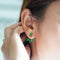 IBU BASKARA EAR JACKETS - GREEN ONYX