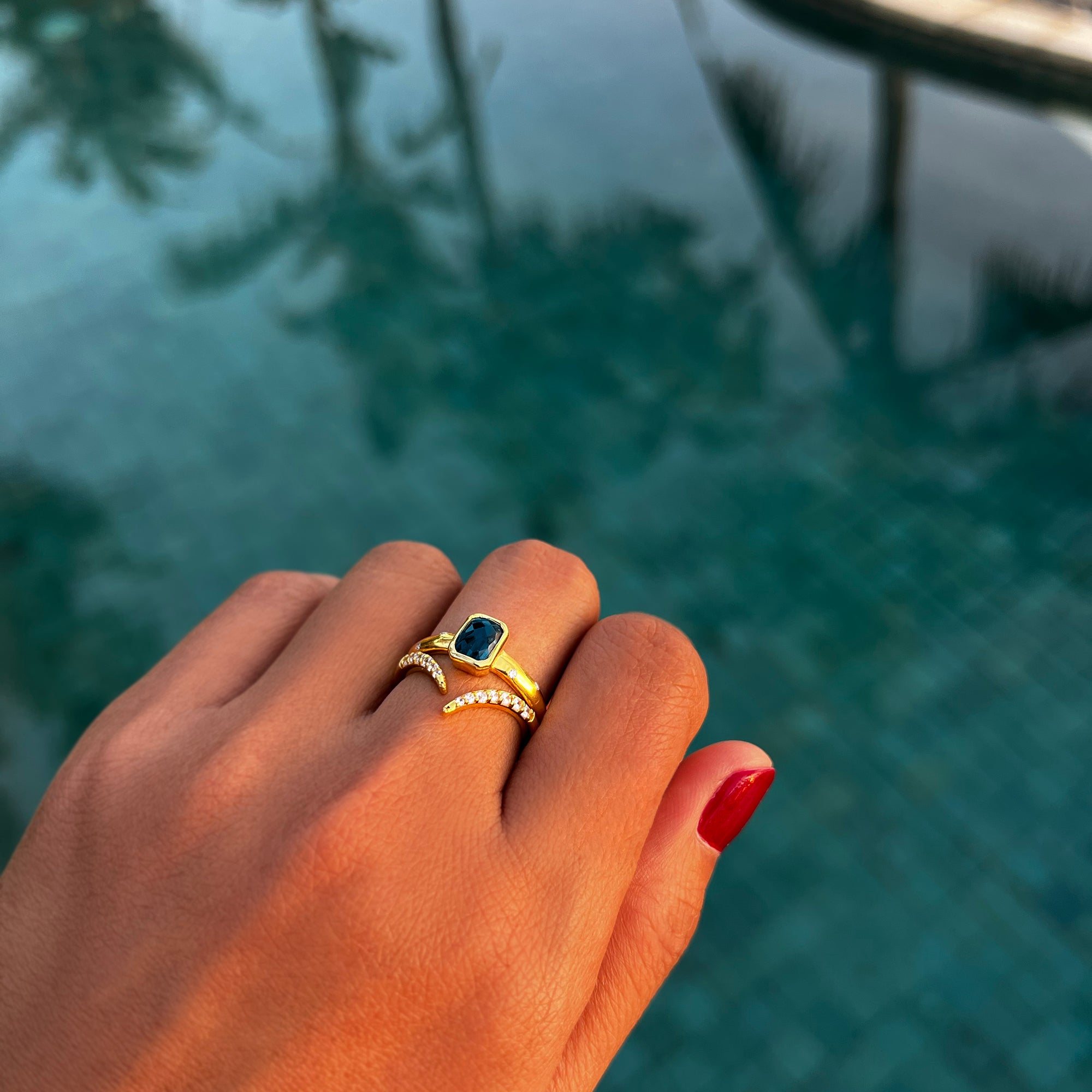 Ibu London Blue Topaz Ring | BITS OF BALI JEWELRY