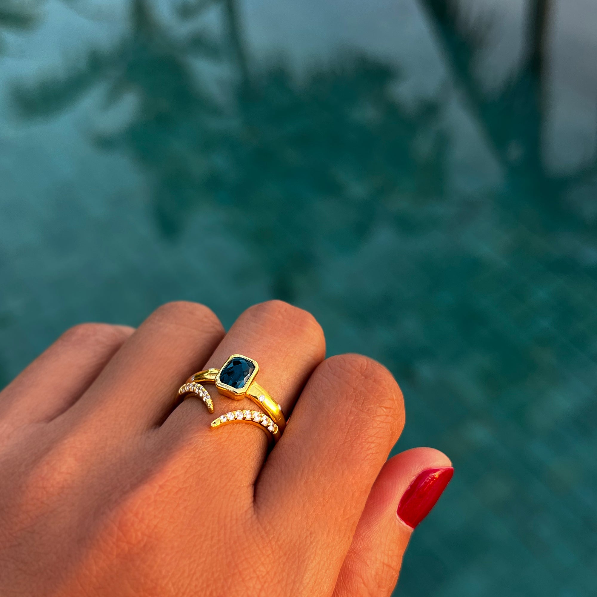 Ibu London Blue Topaz Ring | BITS OF BALI JEWELRY