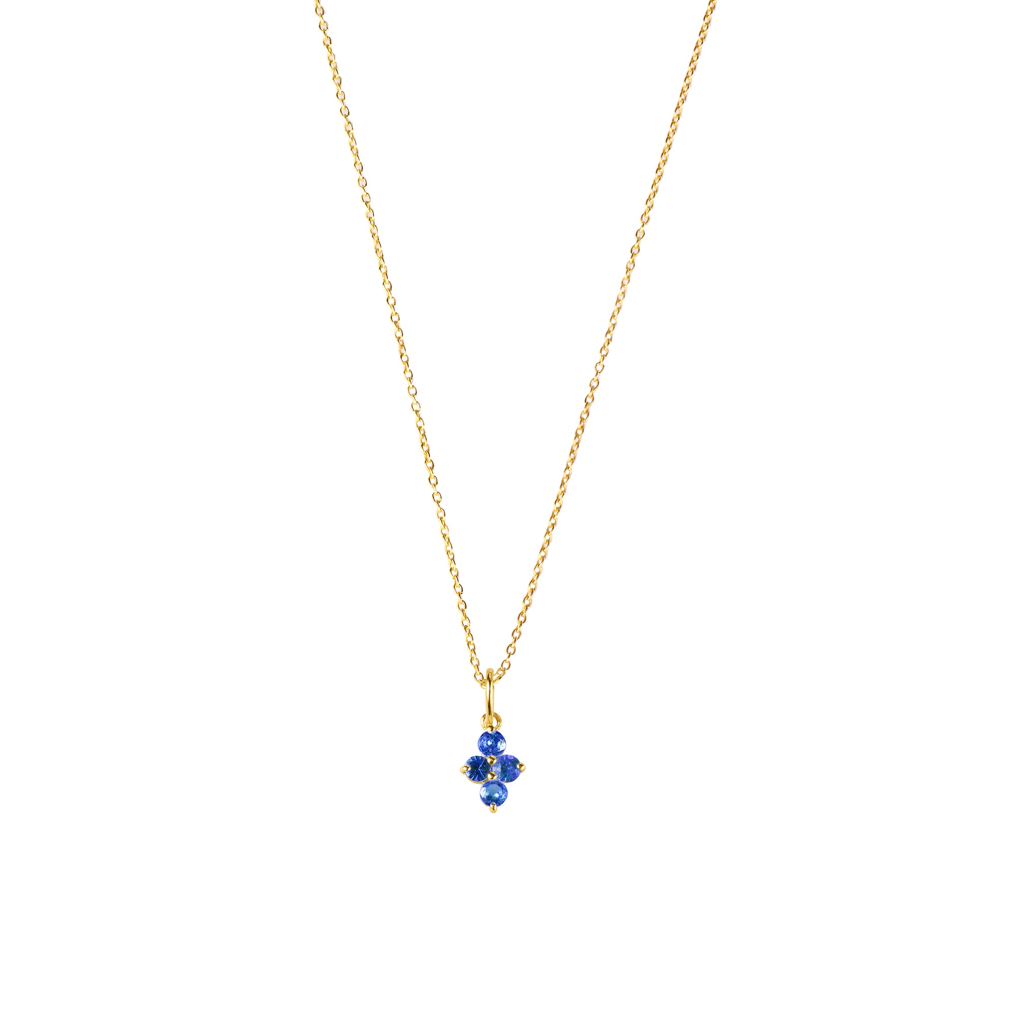 Ibu Four Stoned Blue Sapphire Necklace | BITS OF BALI JEWELRY