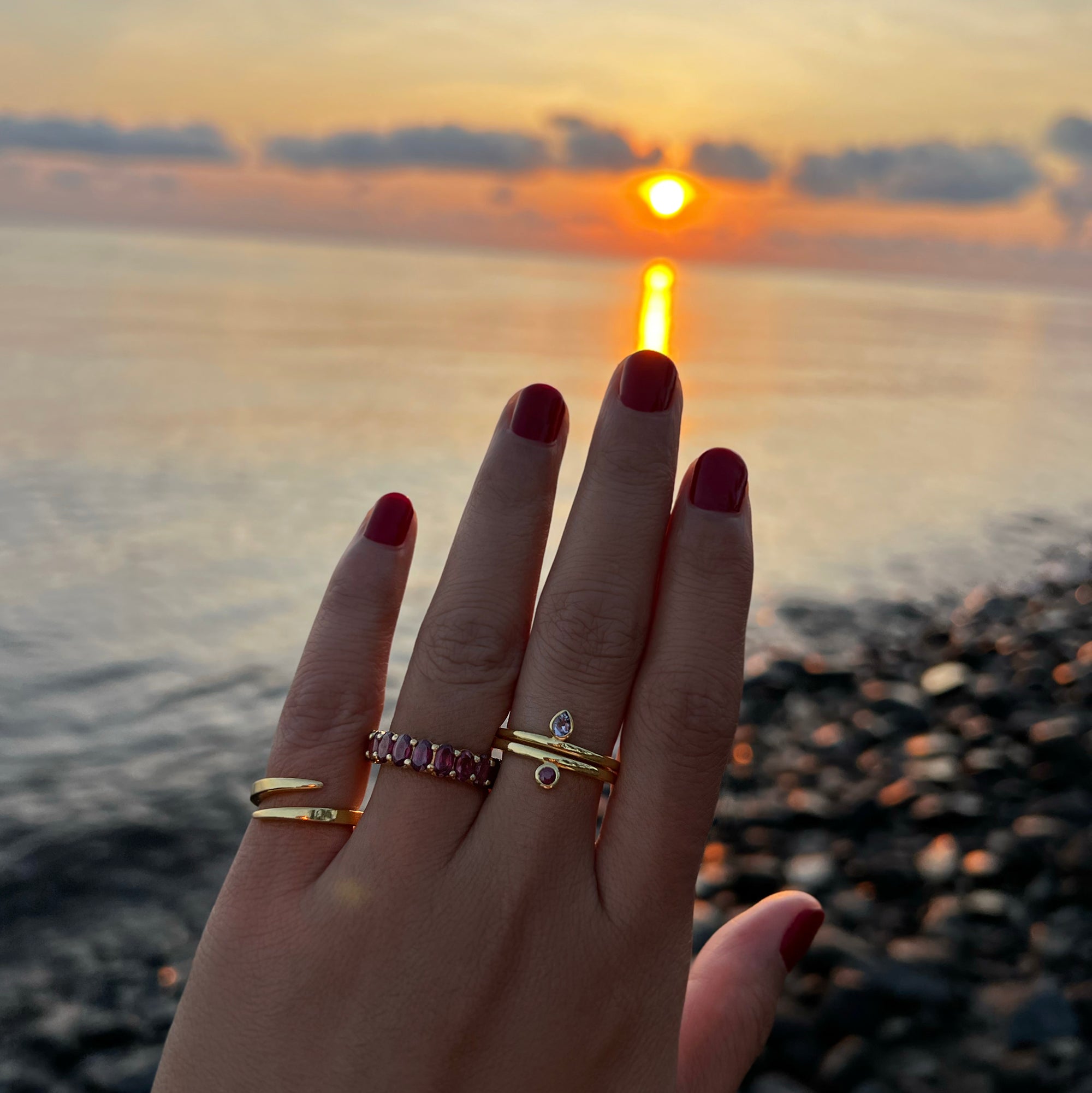 Ibu Rhodolite Eternity Band | BITS OF BALI JEWELRY