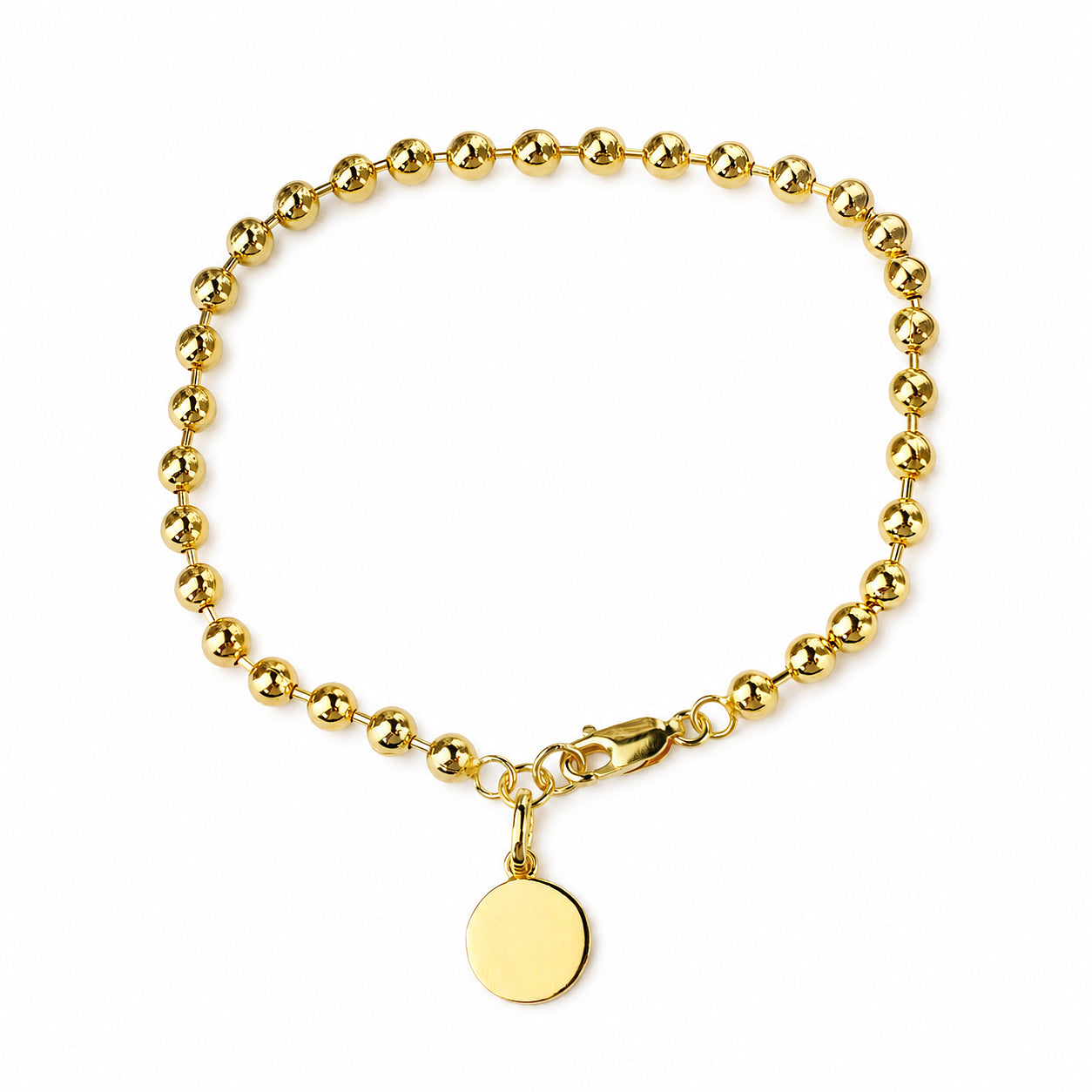 Unisex Large Ball Bracelet - Gold Vermeil