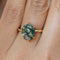 OVAL MOSS AGATE RING - SOLID 18K YELLOW GOLD