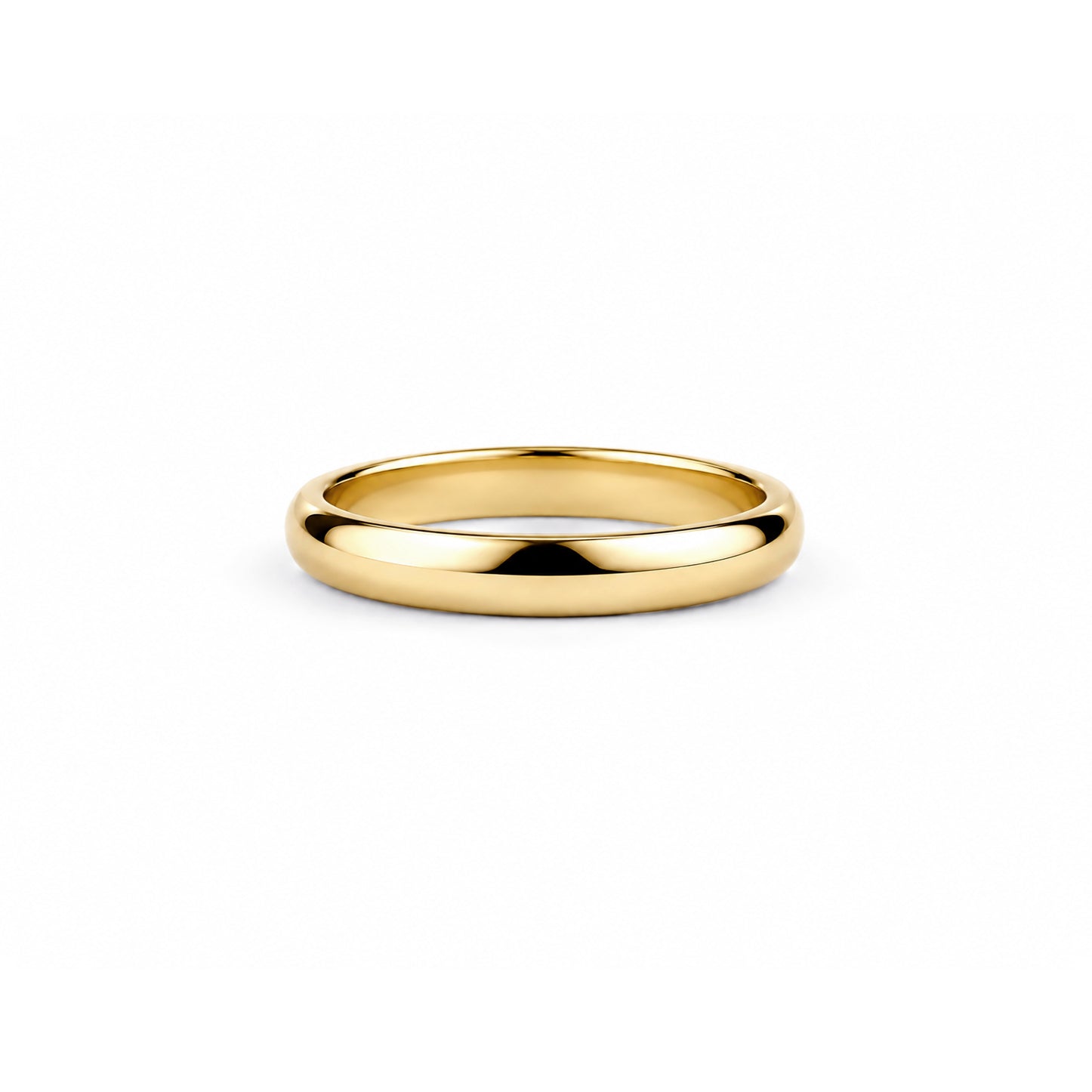 Shiny Comfort Fit Women's Band  - Gold Vermeil