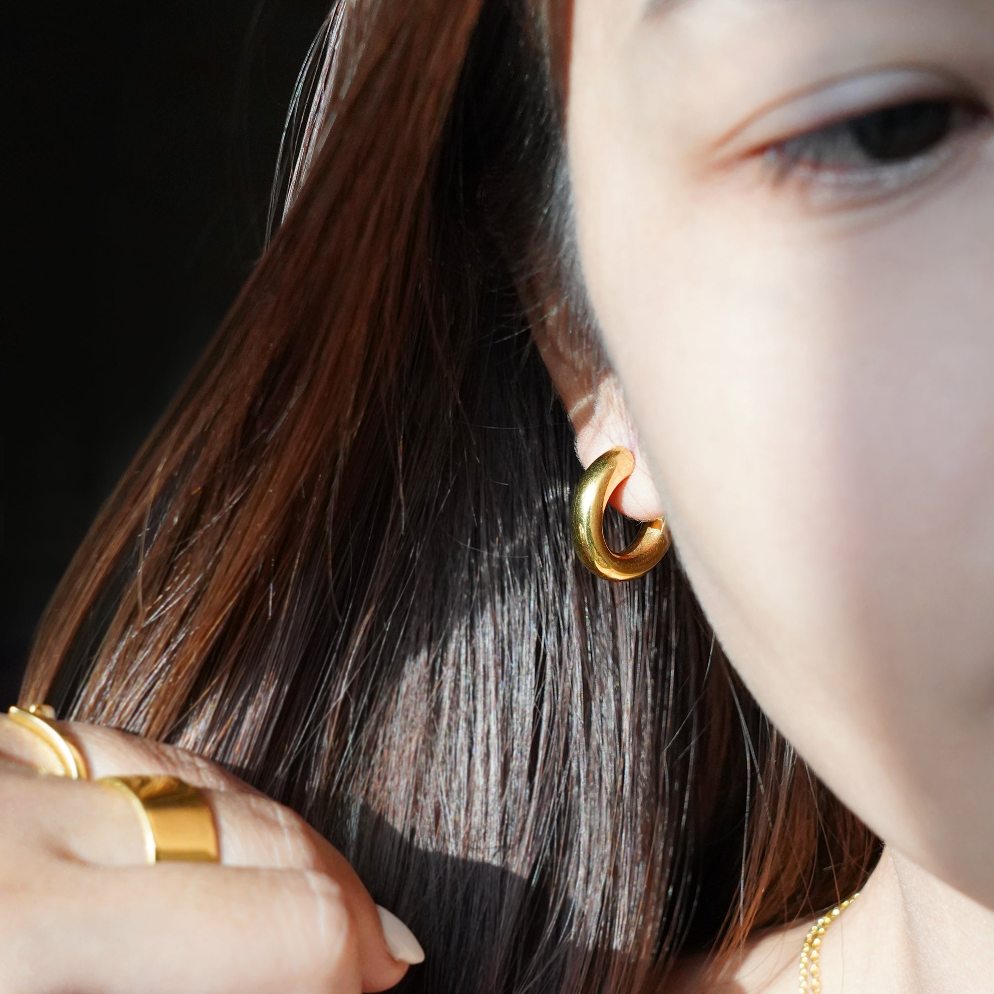 Ibu Small Thick Hoop Earrings | BITS OF BALI JEWELRY