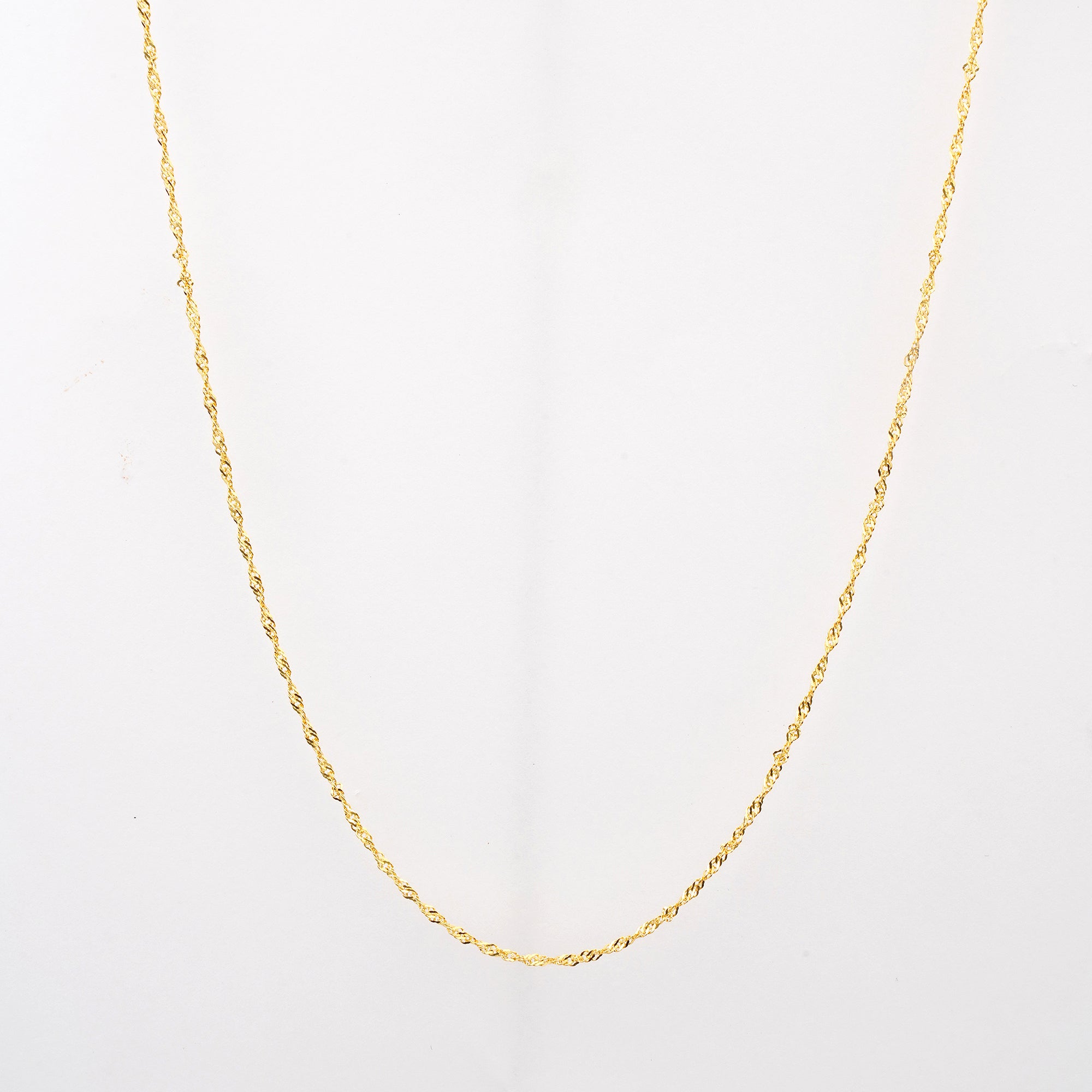 Small Twist Herringbone Necklace - Gold Vermeil