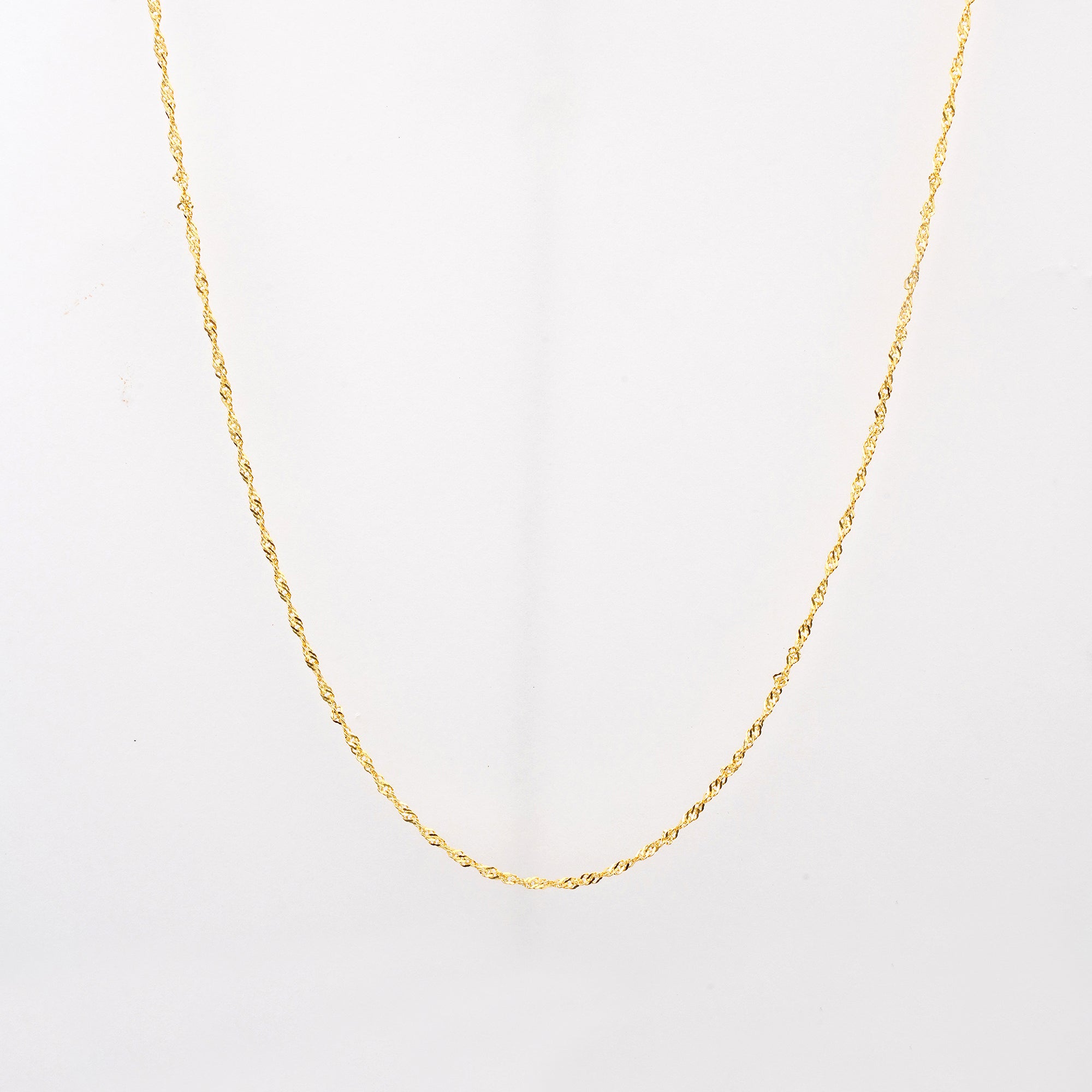Small Twist Herringbone Necklace - Gold Vermeil