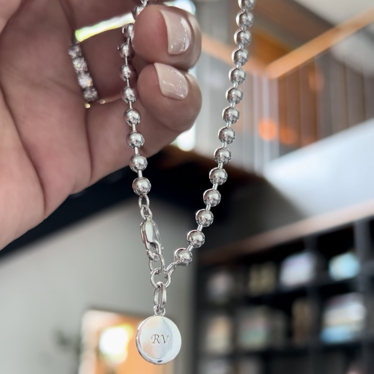 Engraved Unisex Large Ball Bracelet | BITS OF BALI JEWELRY