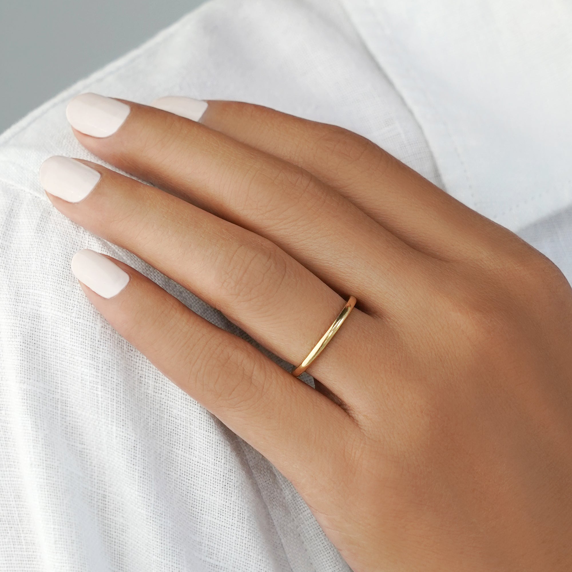 1.8mm Wedding Band Ring - 18K Yellow Gold | BITS OF BALI JEWELRY
