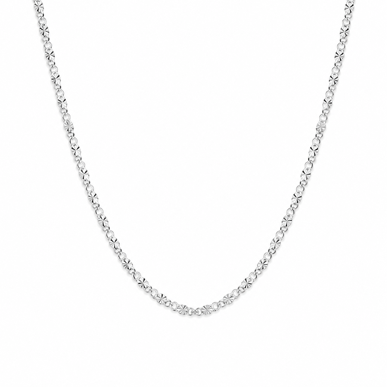 Shiny Flat Luxe Necklace - Sterling Silver