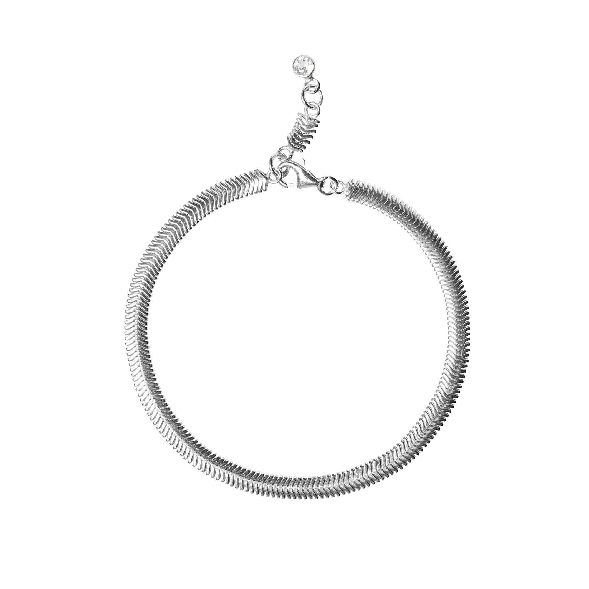 Flat Snake Bracelet - Sterling Silver | BITS OF BALI JEWELRY