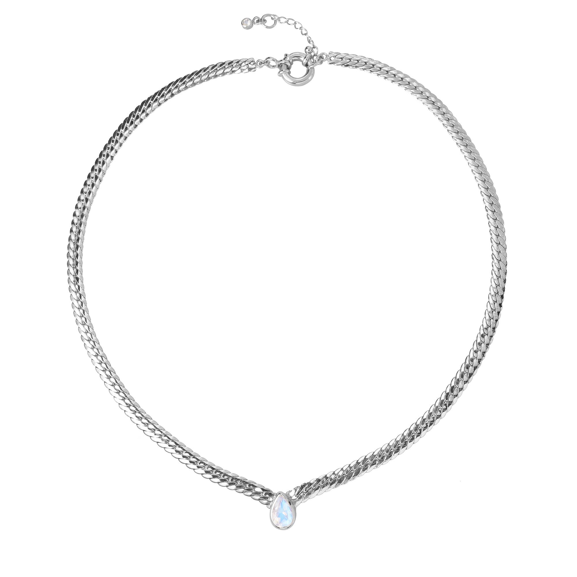 Ibu Luxe Necklace - Rainbow Moonstone | BITS OF BALI JEWELRY