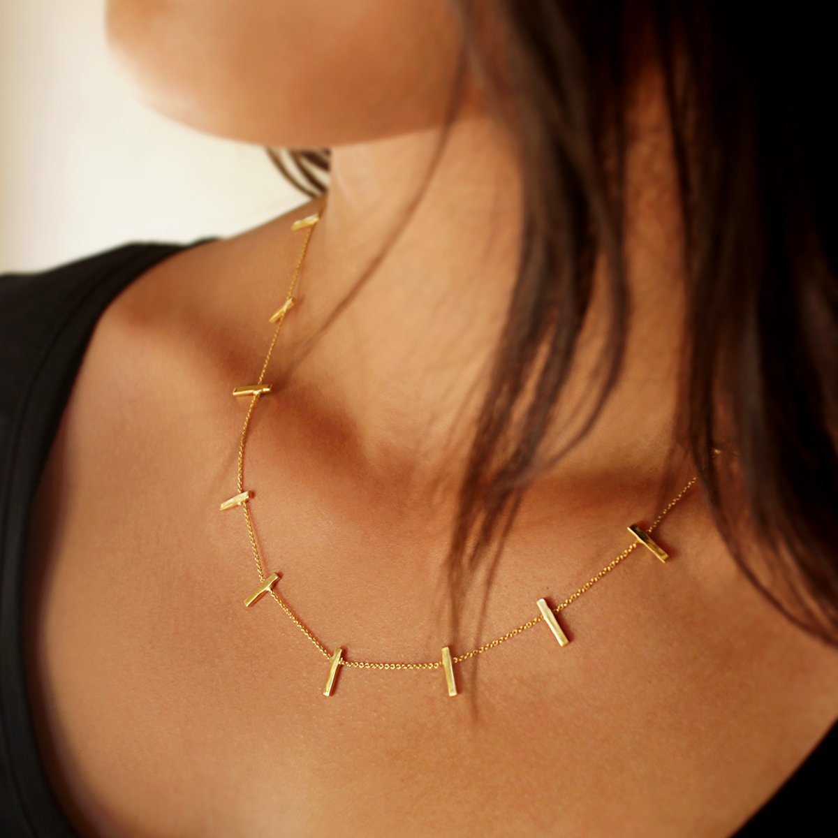 Aruna Vertical Bar Necklace | BITS OF BALI JEWELRY