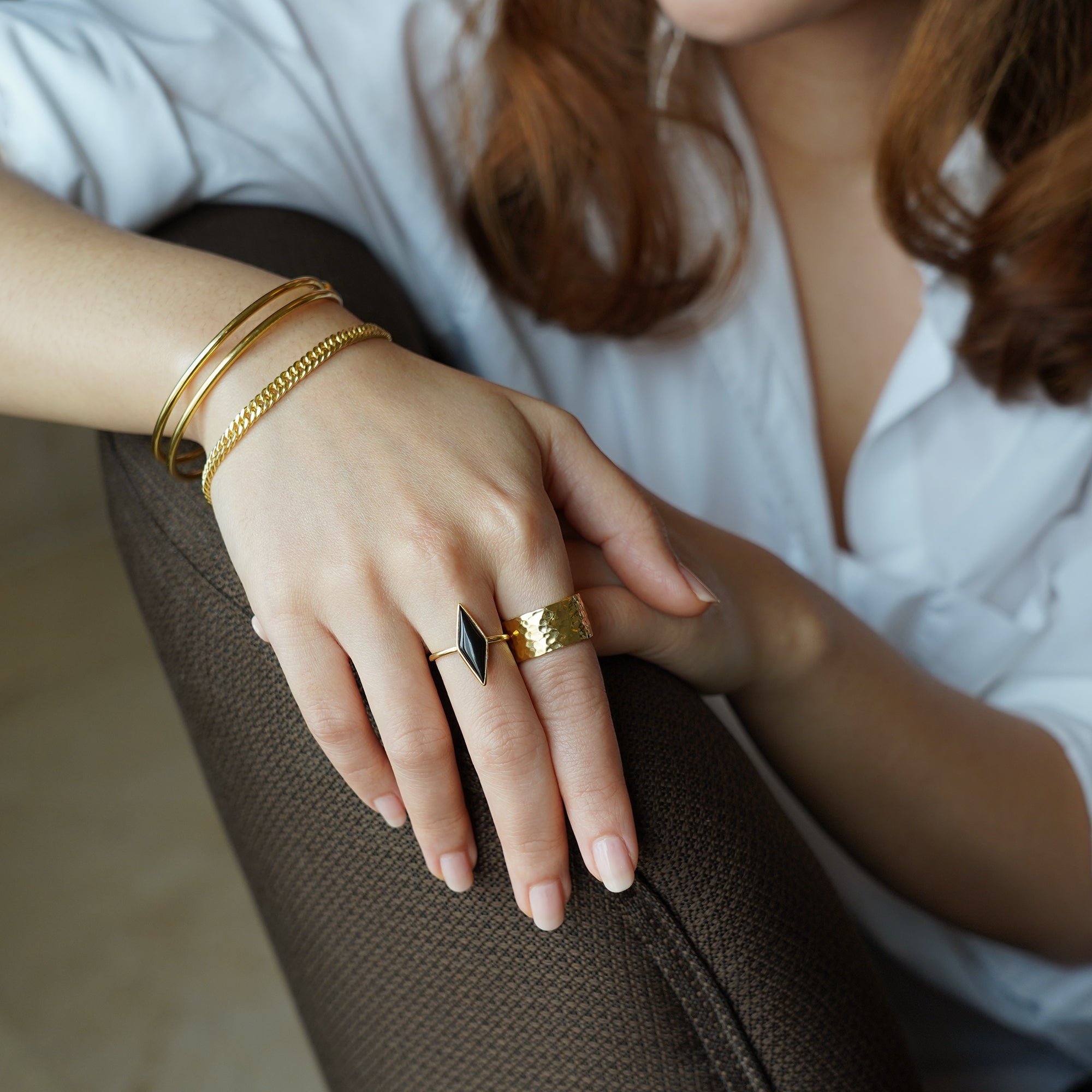 Arya Long Black Onyx Ring | BITS OF BALI JEWELRY