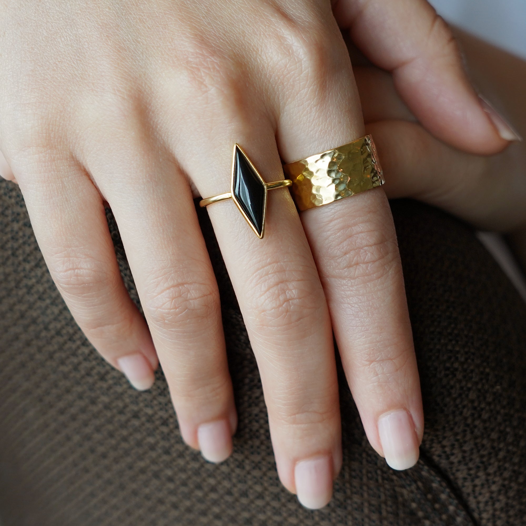 Arya Long Black Onyx Ring | BITS OF BALI JEWELRY