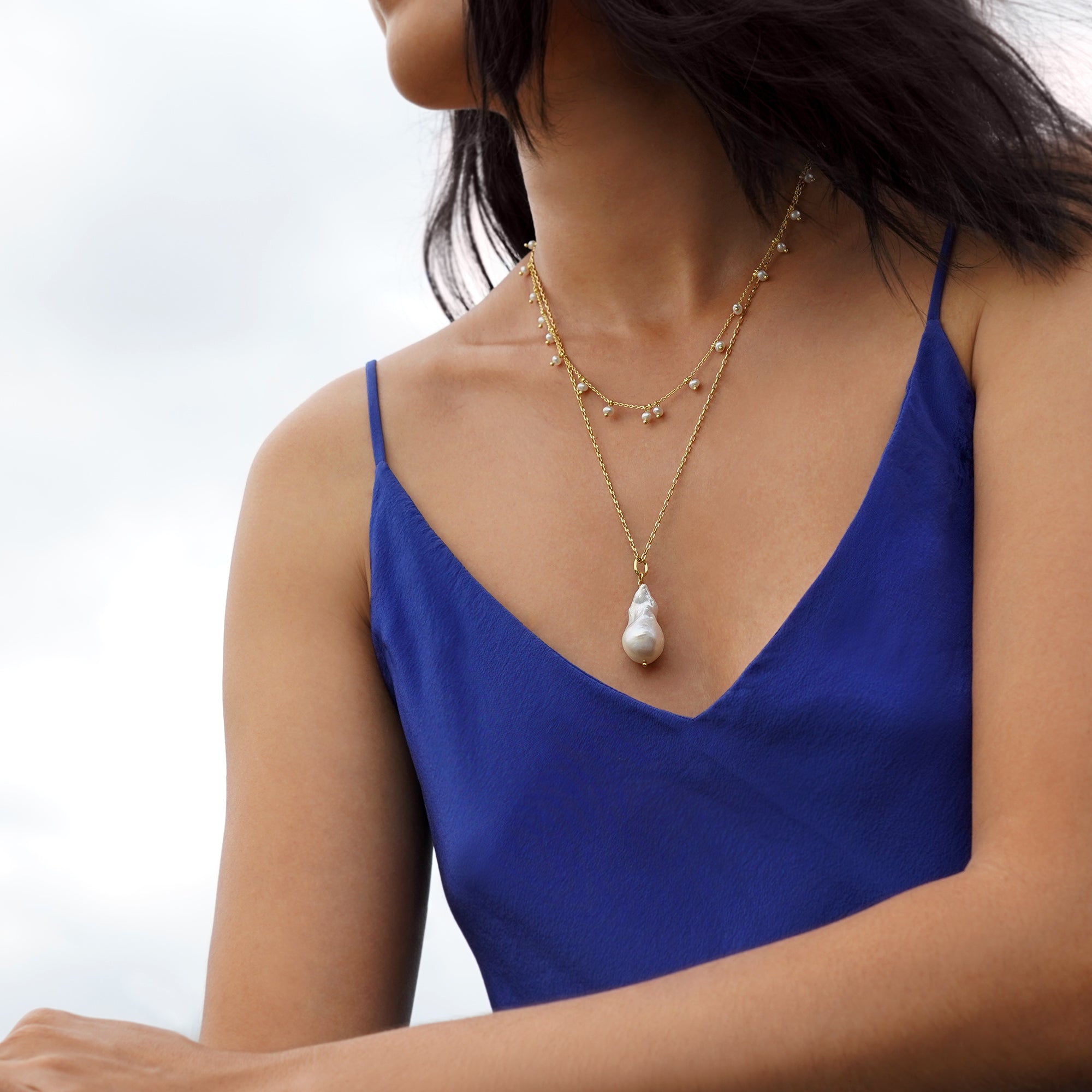 Baroque Pearl Pendant Necklace | BITS OF BALI JEWELRY