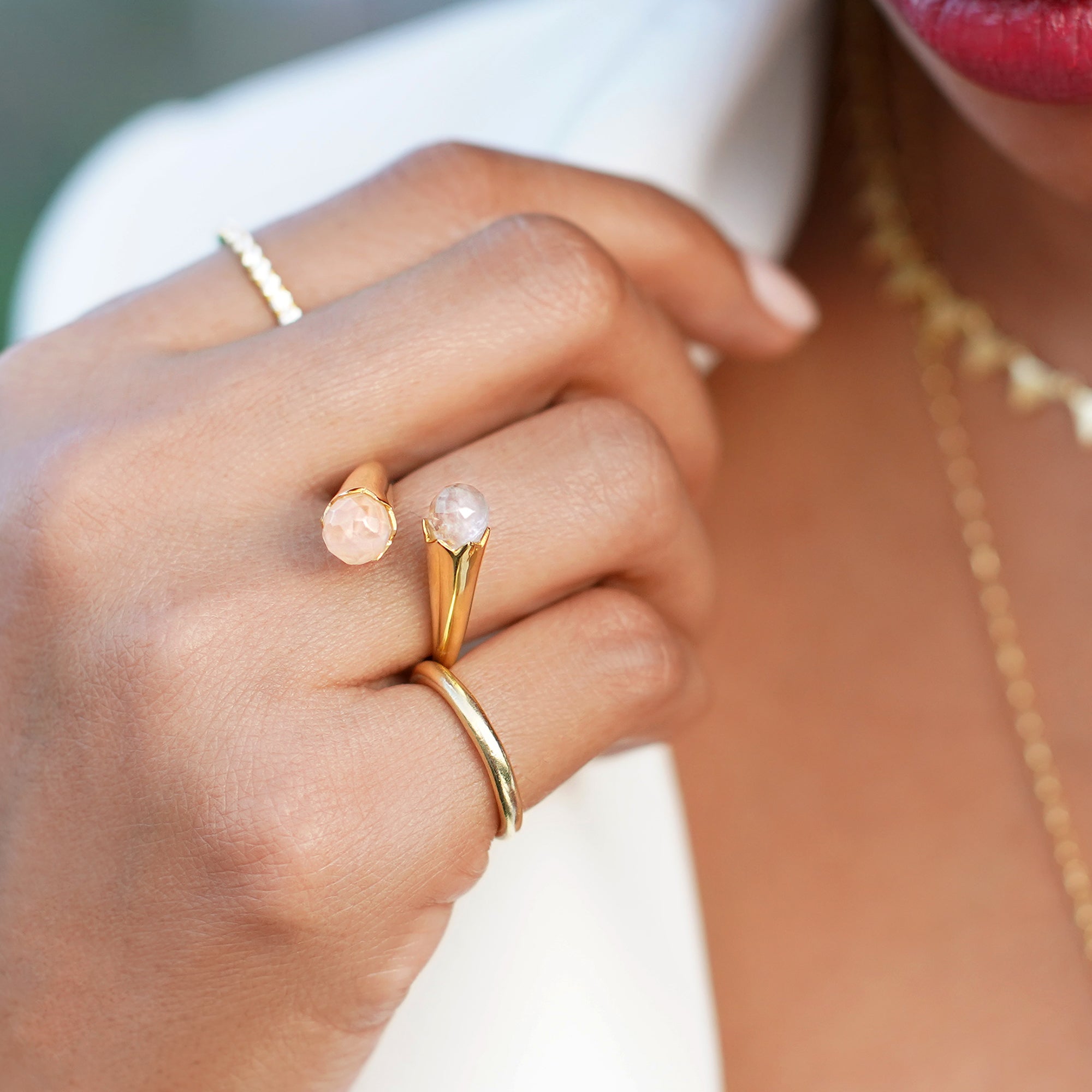 Blooming Ring Ring - White Topaz | BITS OF BALI JEWELRY