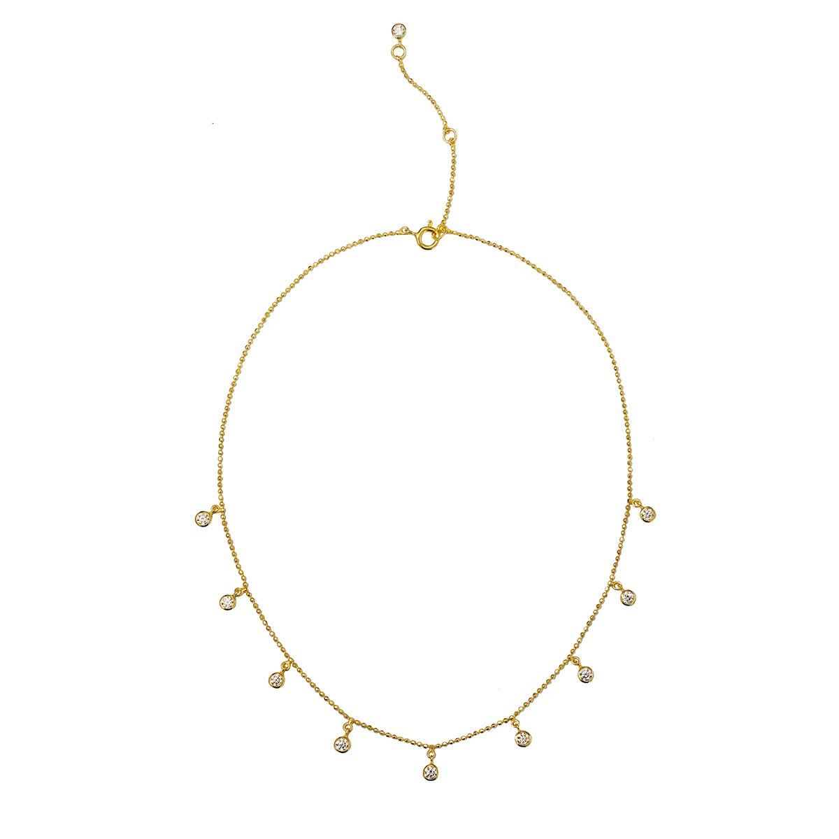 Dipta 9 Stone Cz Necklace | BITS OF BALI JEWELRY