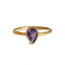 DIPTA AMETHYST TEAR DROP RING - BITS OF BALI JEWELRY