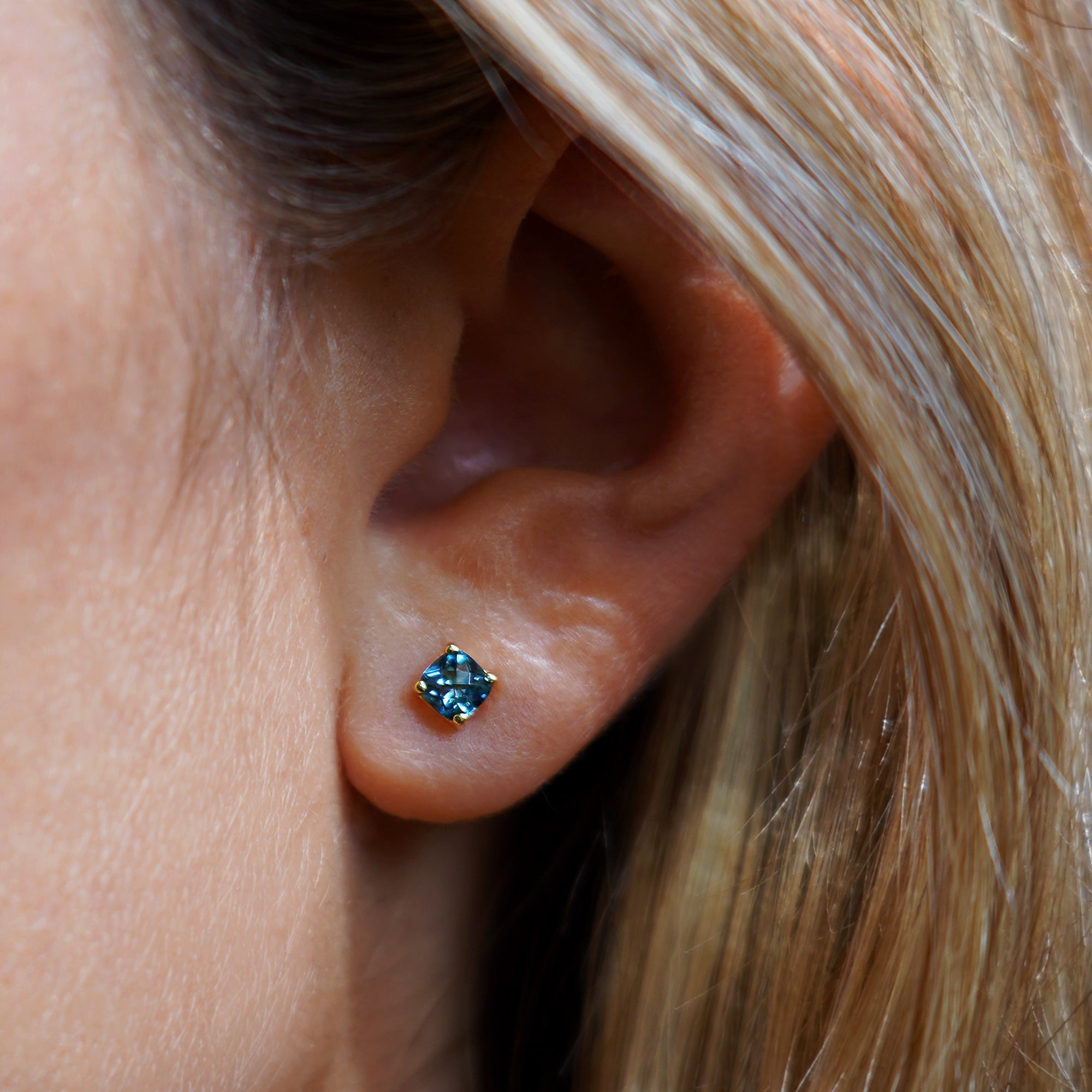 Dipta Single Bubble Earrings - London Blue Topaz | BITS OF BALI JEWELRY